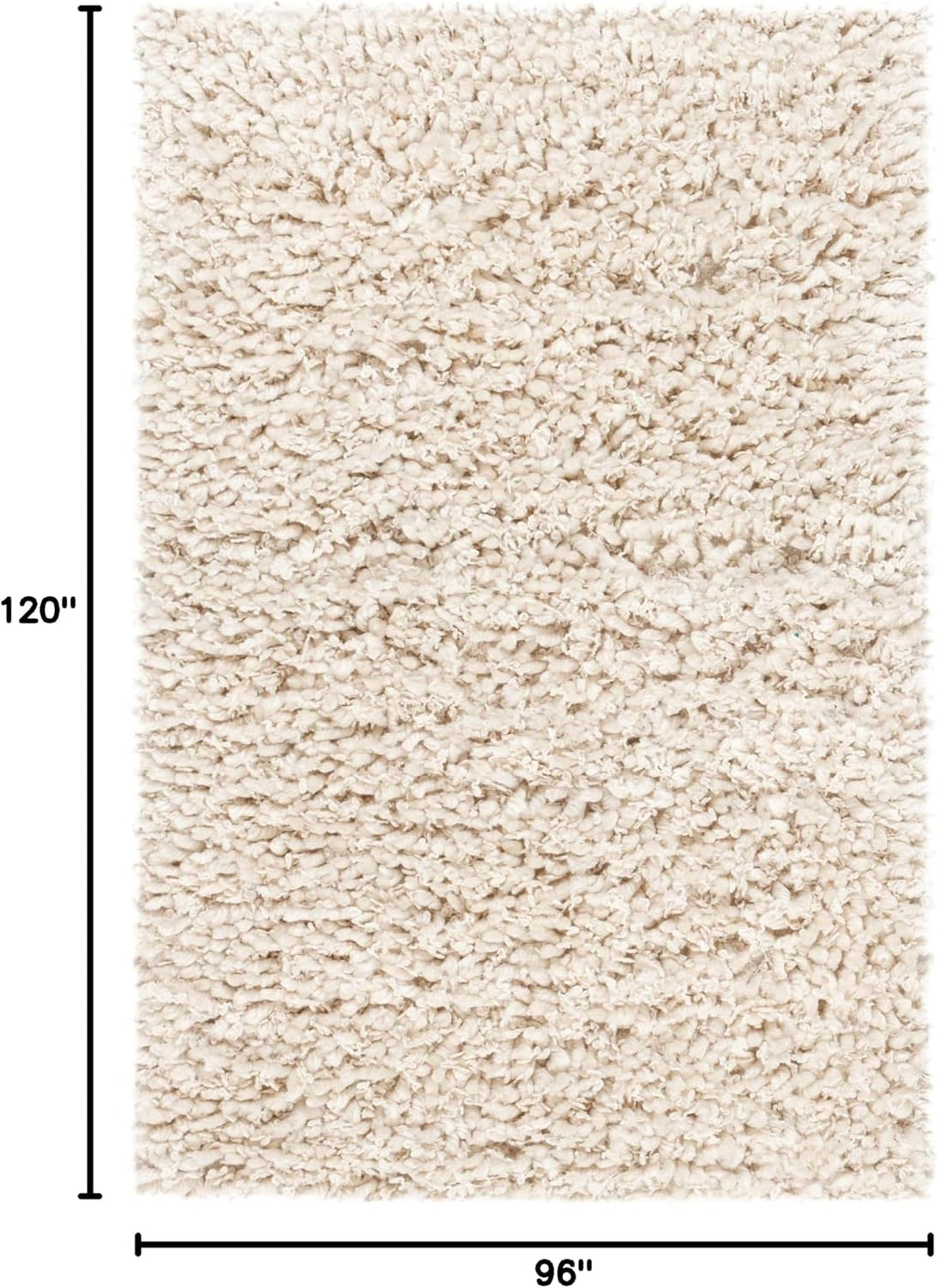SAFAVIEH Sheep Shag Collection 8' x 10' Ivory SSG212A Handmade 1-inch Thick Area Rug