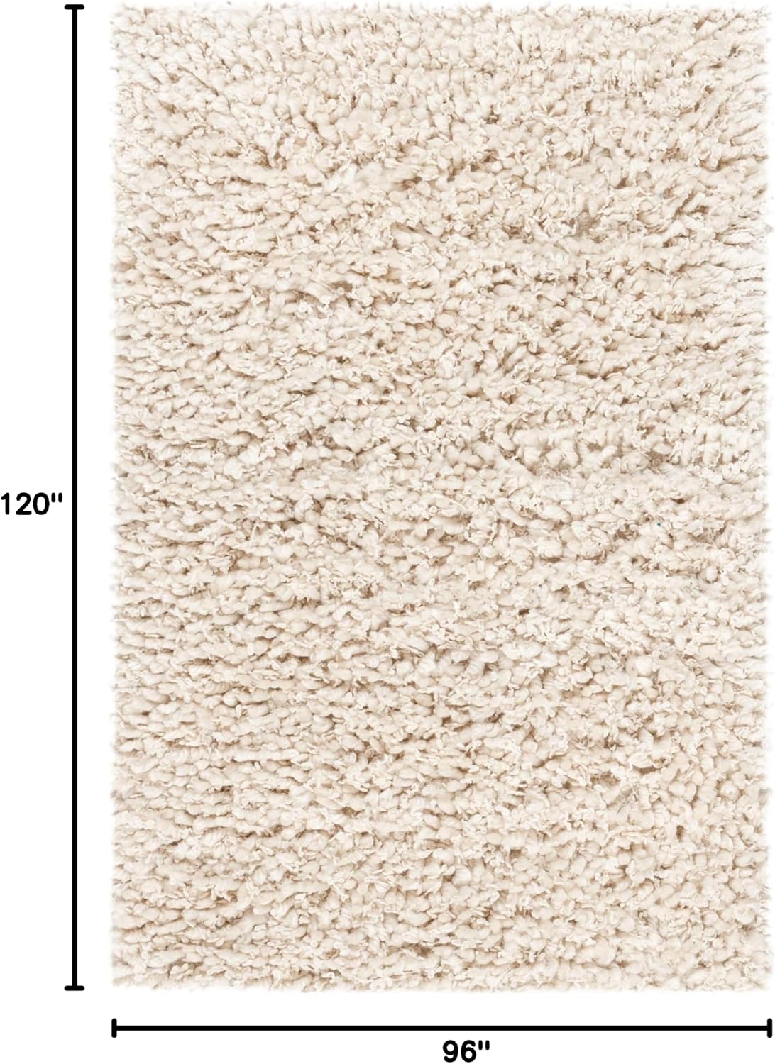 SAFAVIEH Sheep Shag Collection 8' x 10' Ivory SSG212A Handmade 1-inch Thick Area Rug