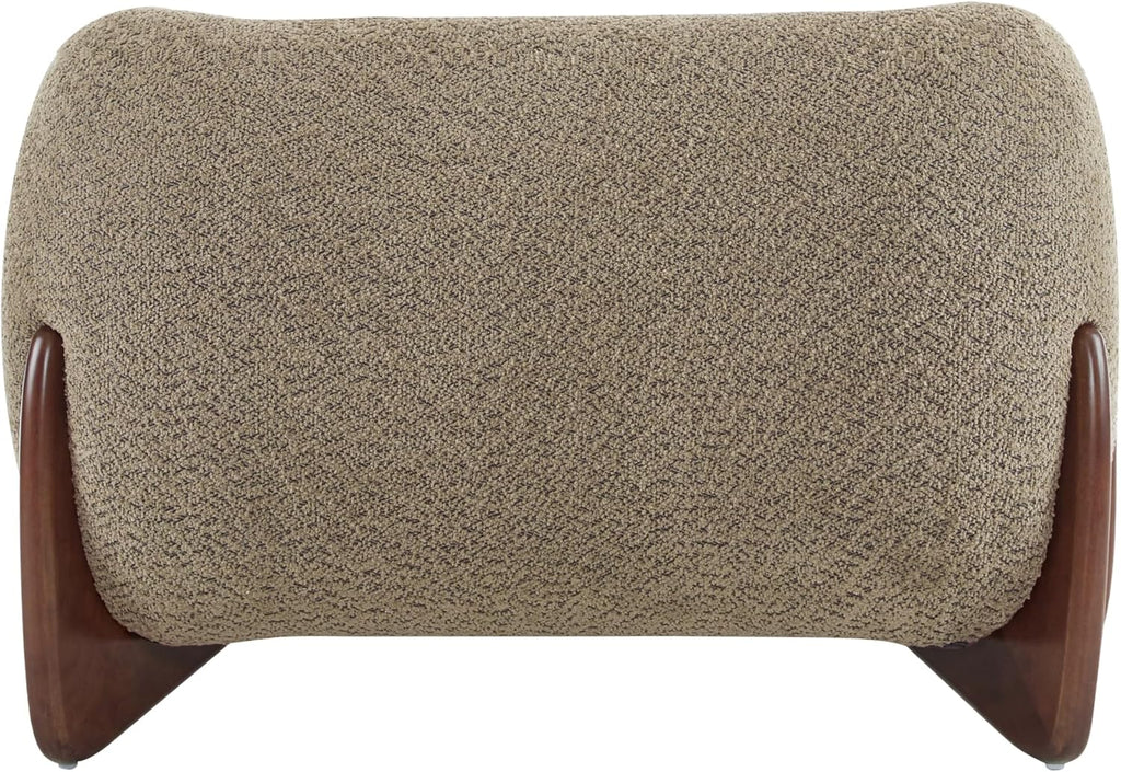 Christopher Knight Home Holly Modern Boucle Fabric Upholstered Club Chair for Living Room, Home Office, Apartment, Relaxing Chair with Removable Cushion and Birch Wood Legs, Light Brown