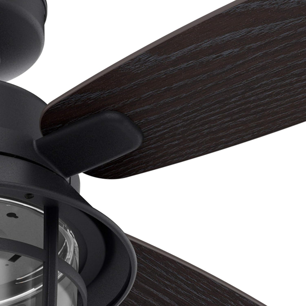 Hunter Fan 52 inch Casual Natural Iron Indoor Ceiling Fan with Light Kit and Remote Control (Renewed)
