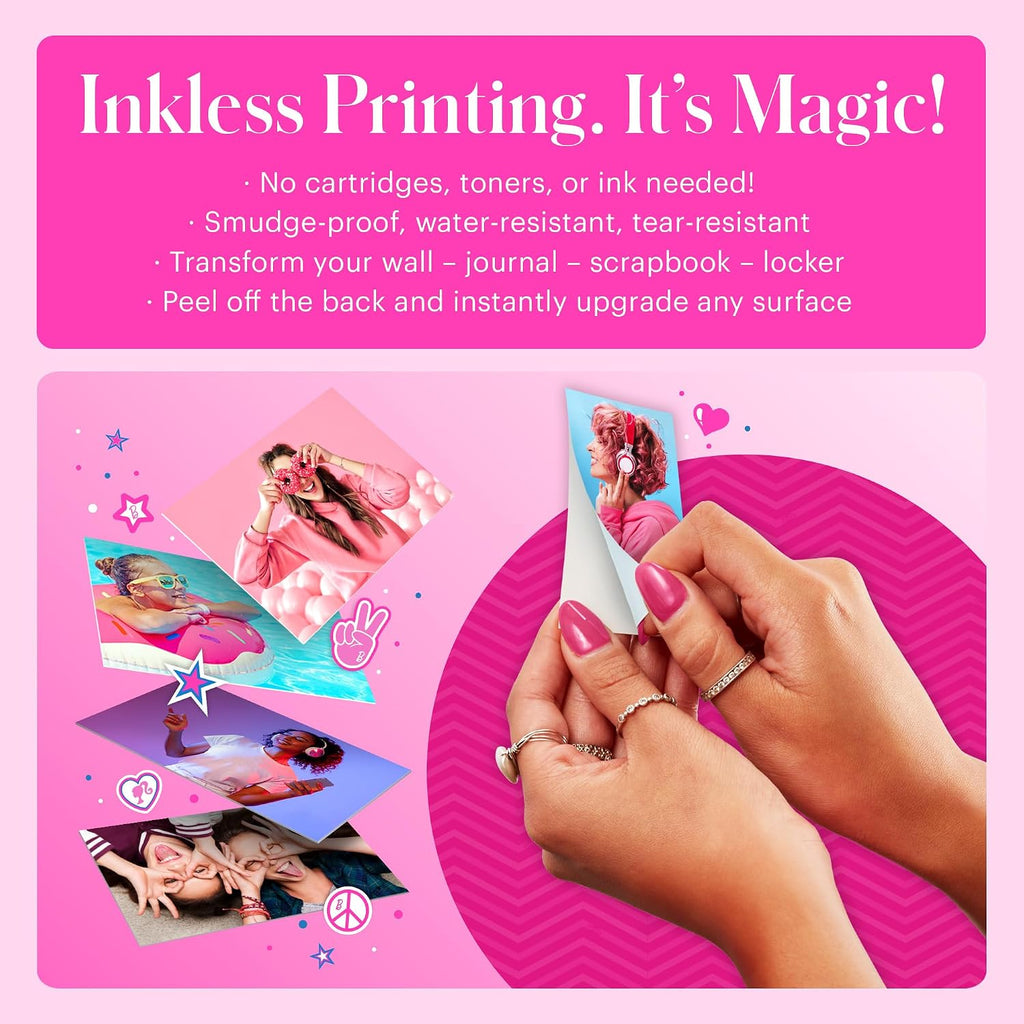 Kodak x Barbie Step Slim Wireless Instant Portable Photo Mobile Printer (Iconic Style)+ Barbie Deluxe Camera Case + Barbie Photo Album + Zink Paper (20 Sheets)