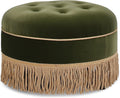 Jennifer Taylor Home Yolanda 24' Round Upholstered Accent Ottoman, Medium