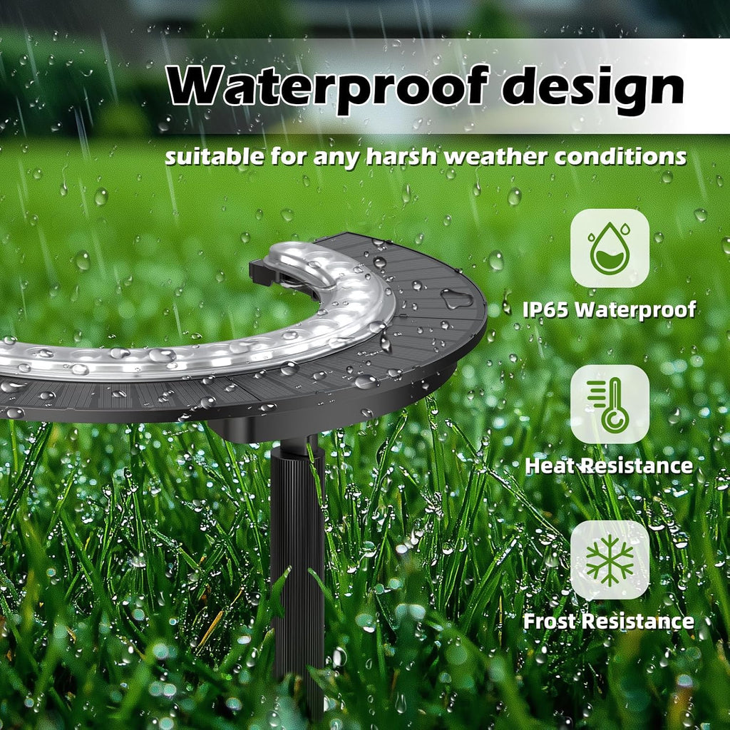 Wireless Solar Palm Tree Lights Outdoor, 12000 mAh & 32 LEDs Outdoor Yard Lighting, 6000K Uplight Landscape Lights Solar Powered Flood Lights for Large Tree, Yard, Garden