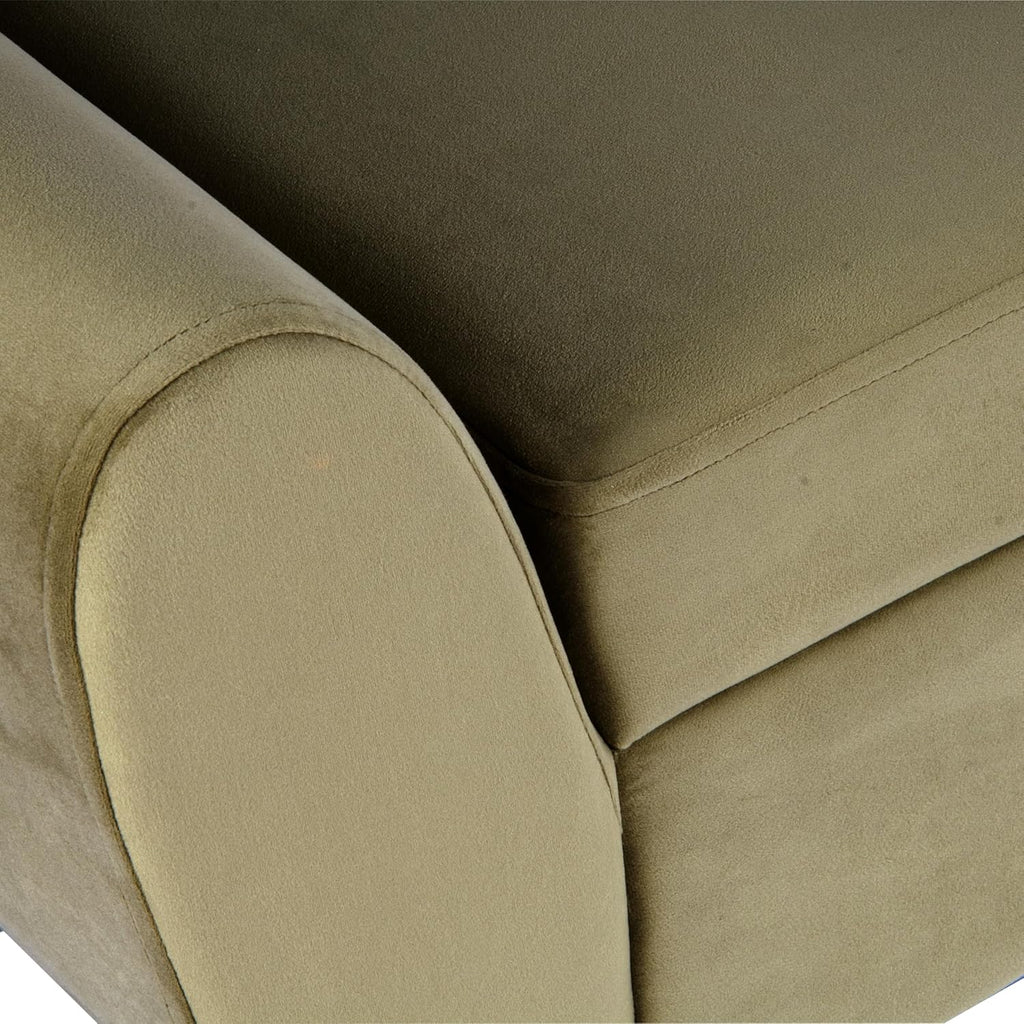 HomePop 60' Modern Storage Bench with Wood Legs - Light Sage Green Velvet