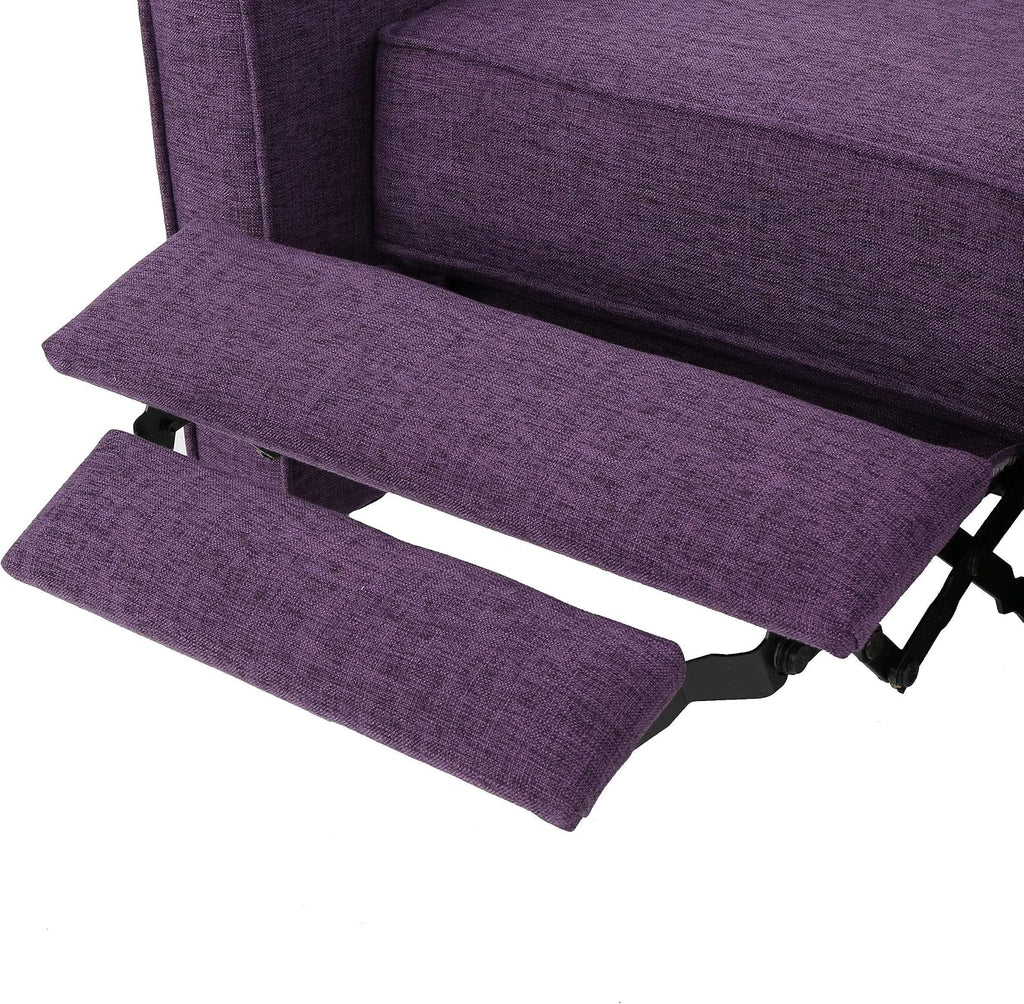 Christopher Knight Home Mervynn Mid-Century Modern Fabric Recliner,polyester, Muted Purple / Dark Espresso