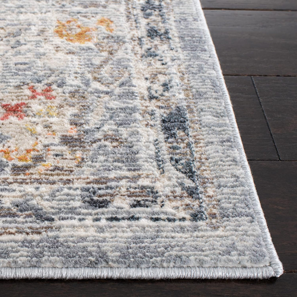 SAFAVIEH History Collection Area Rug - 9' x 12', Light Grey & Gold, Vintage Distressed Design, Non-Shedding & Easy Care, Ideal for High Traffic Areas in Living Room, Bedroom (HIS546F)