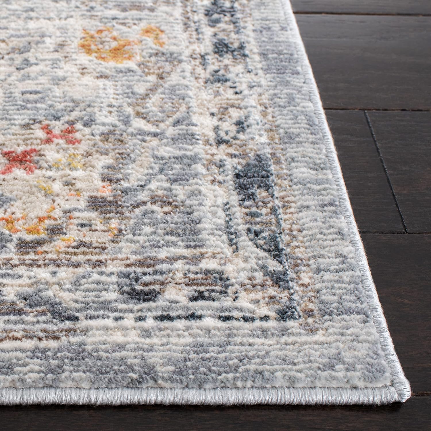 SAFAVIEH History Collection Area Rug - 9' x 12', Light Grey & Gold, Vintage Distressed Design, Non-Shedding & Easy Care, Ideal for High Traffic Areas in Living Room, Bedroom (HIS546F)