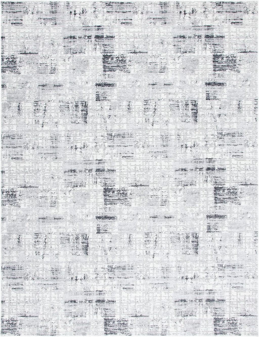 SAFAVIEH Amelia Collection Area Rug - 6' x 9', Grey & Charcoal, Modern Abstract Distressed Design, Non-Shedding & Easy Care, Ideal for High Traffic Areas in Living Room, Bedroom (ALA786F)