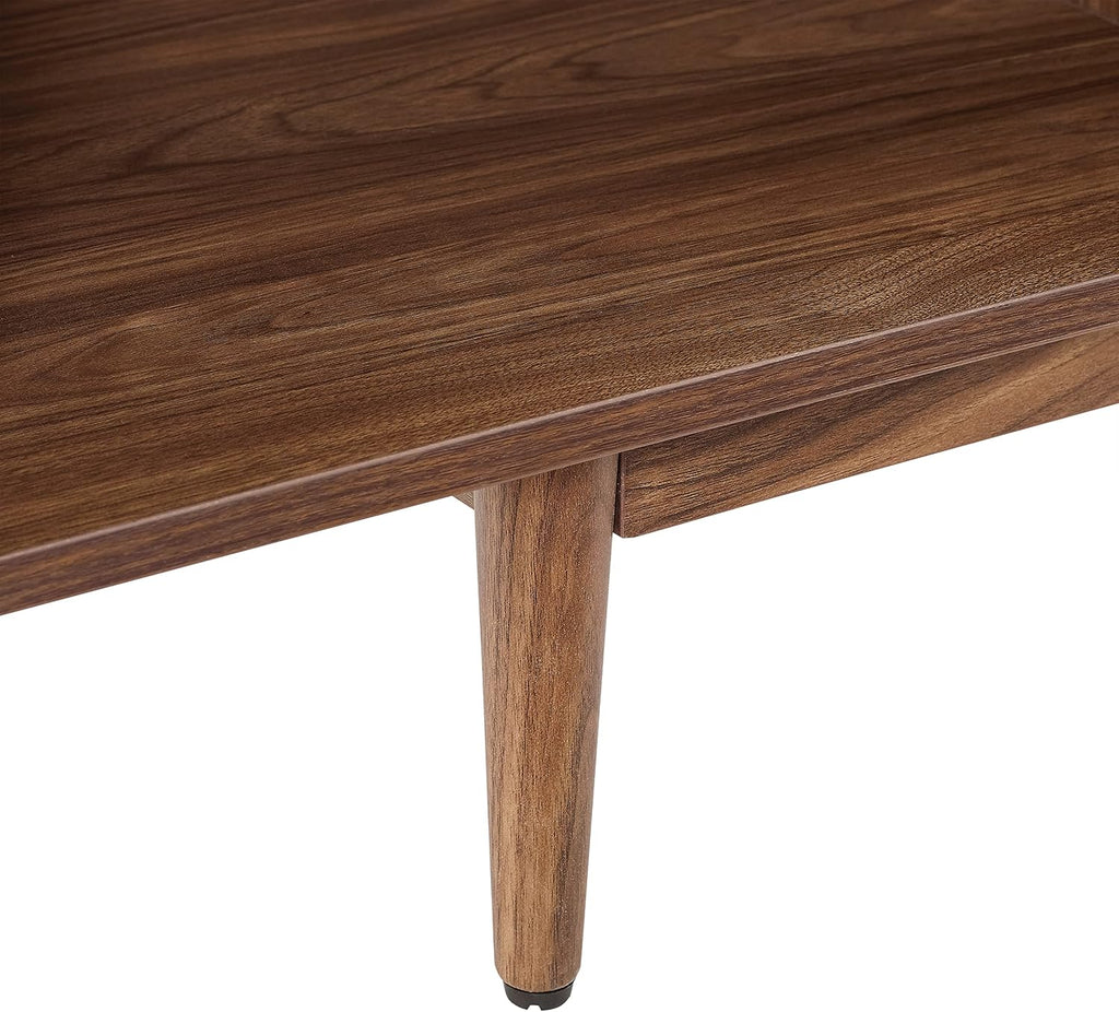 Crosley Furniture Liam Large Vinyl Record Storage TV Stand and Entertainment Center, Media Console, Walnut