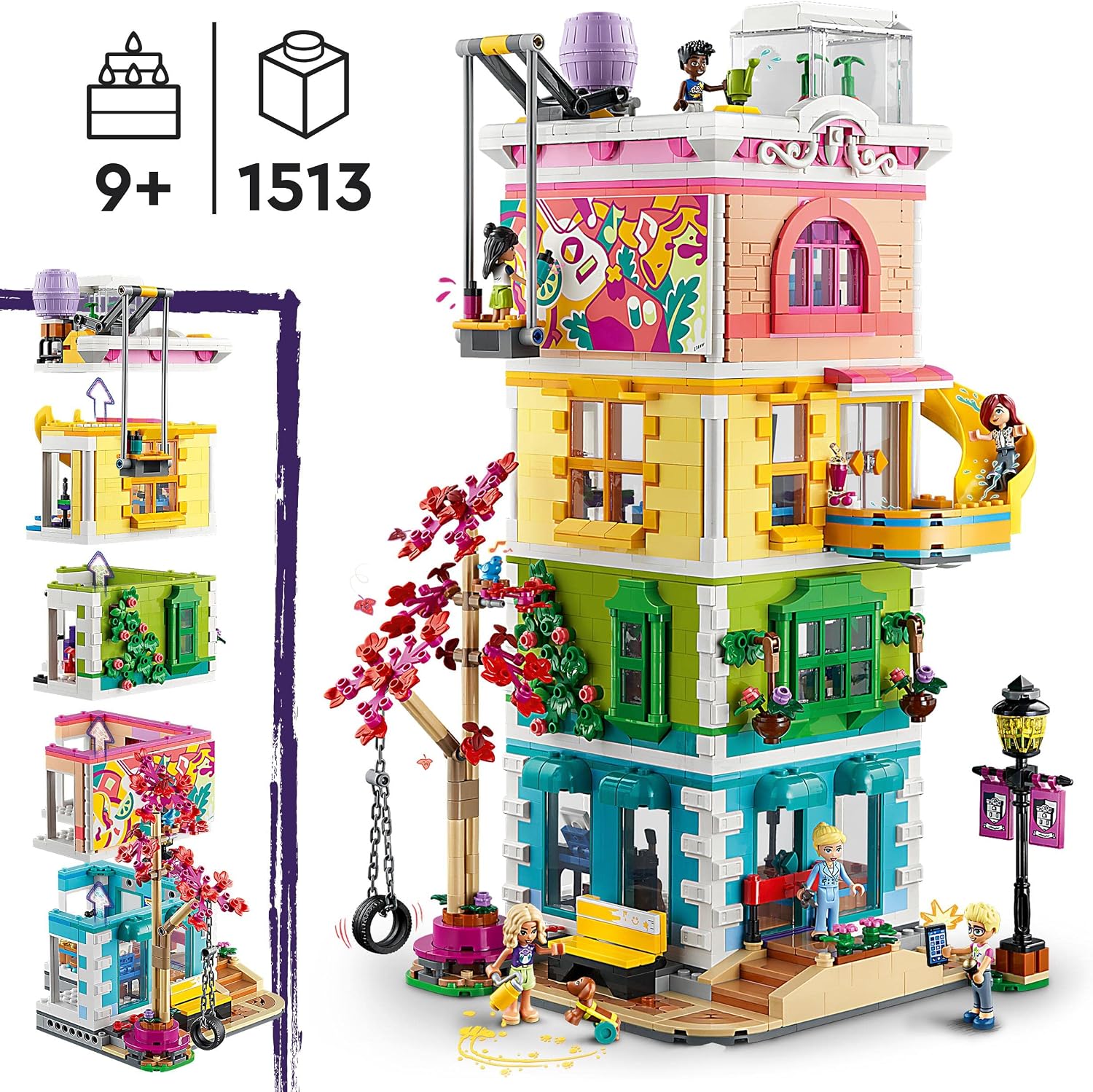 LEGO Friends Heartlake City Community Centre Modular Building Set, Toy Birthday Gift Idea for Kids, Girls, Boys with Art and Recording Studios, Gaming Room Plus Pickle the Dog and More 41748