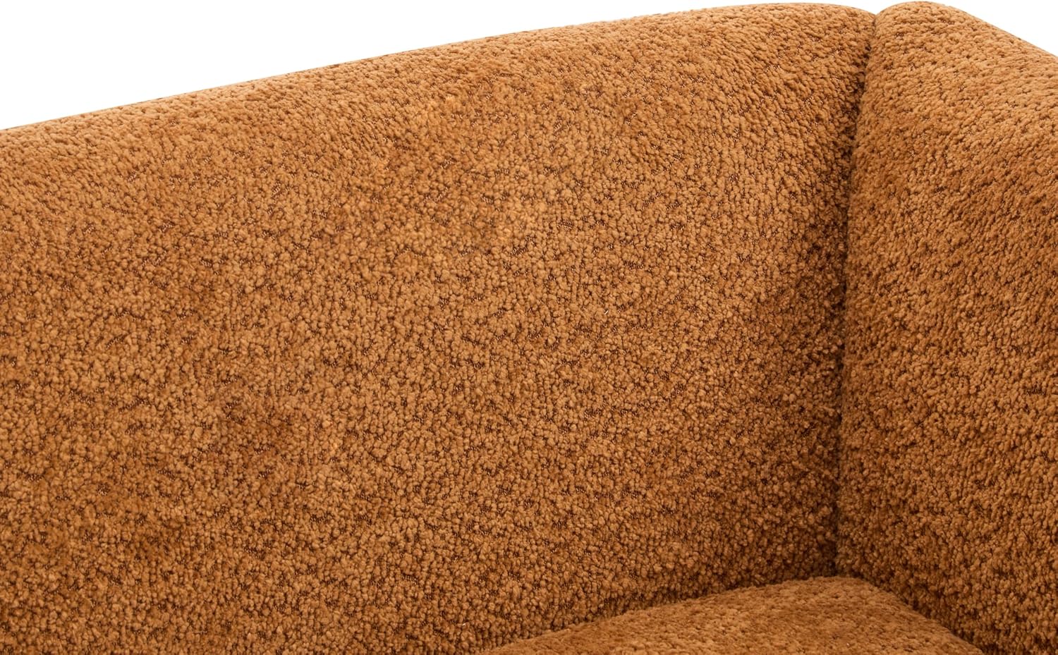 Christopher Knight Home Alma 63' Boucle Loveseat with Wood Legs, 2 Seater Sofa Couches for Living Room, Upholstered Couch Chair, Soft Seating Lounge Sofa Chair, Cozy Loveseat with Armrest, Caramel