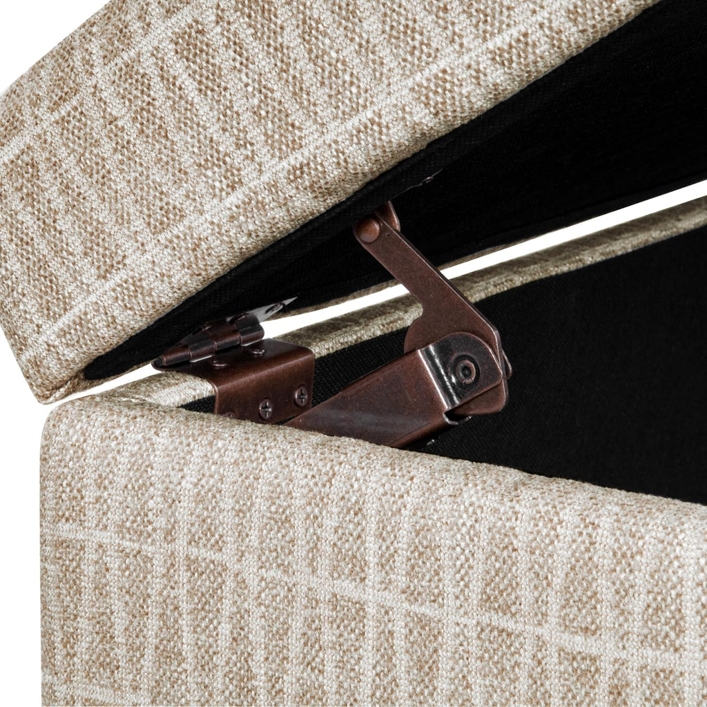 HomePop Malmo 36' Storage Bench - Tan Geometric Pattern