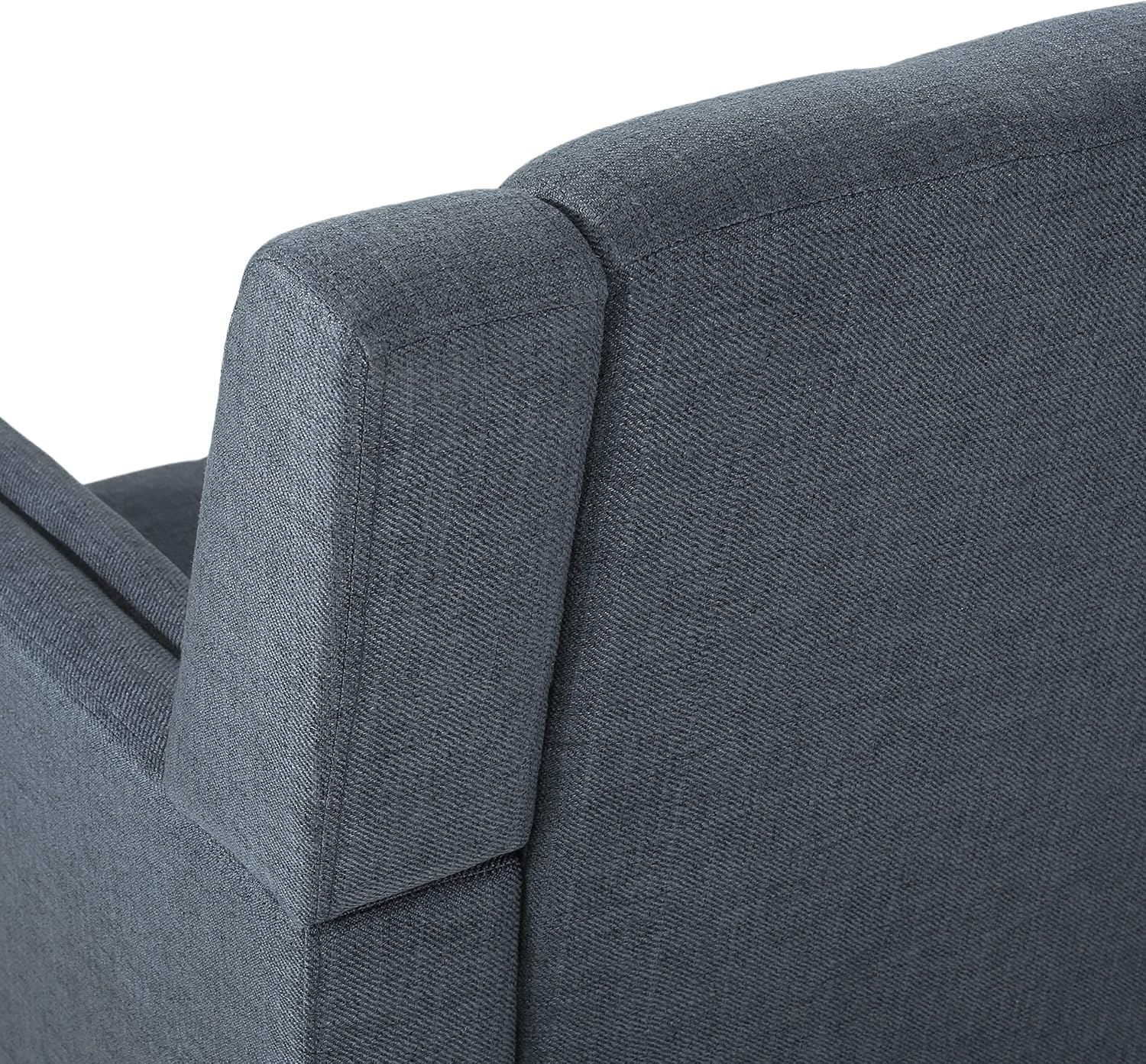 Christopher Knight Home Evelyn Mid Century Modern Fabric Arm Chair, Dark Gray, Walnut