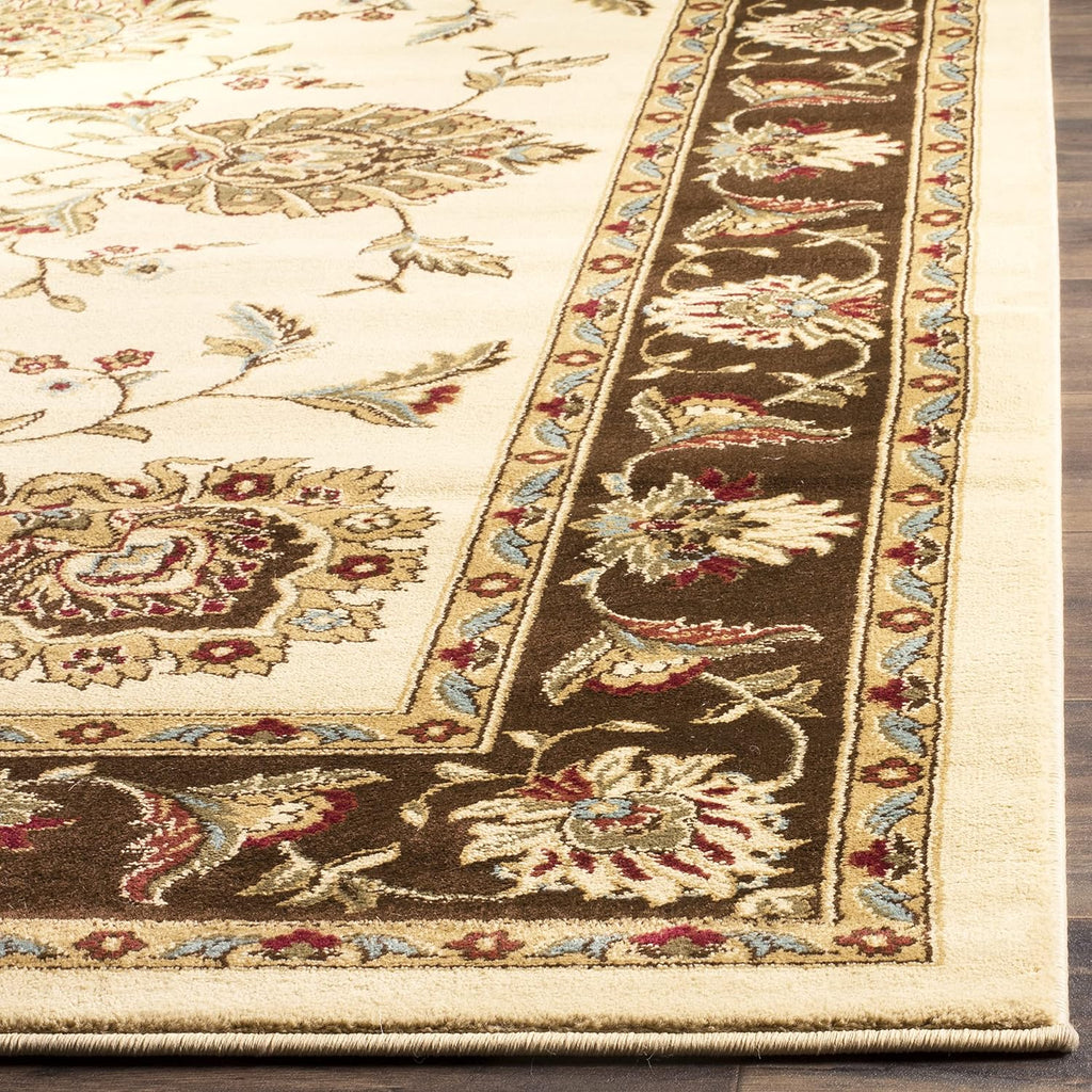 SAFAVIEH Lyndhurst Collection Runner Rug - 2'3' x 16', Ivory & Brown, Traditional Oriental Design, Non-Shedding & Easy Care, Ideal for High Traffic Areas in Living Room, Bedroom (LNH555-1225)