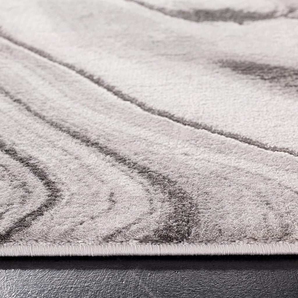 SAFAVIEH Craft Collection Runner Rug - 2'3' x 16', Grey & Silver, Modern Abstract Design, Non-Shedding & Easy Care, Ideal for High Traffic Areas in Living Room, Bedroom (CFT819G)