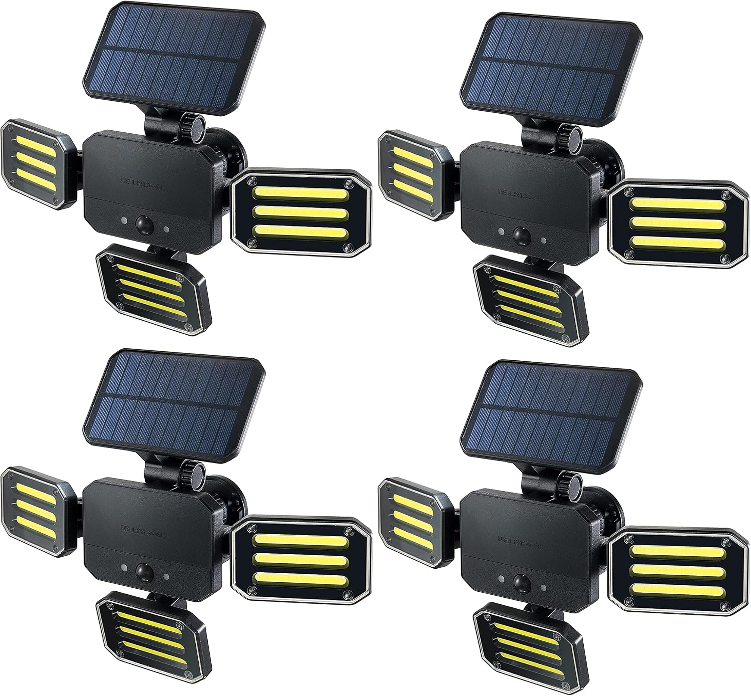 Bionic Floodlight Solar Light Outdoor Waterproof Patio Light Motion Sensor Outdoor Lights w/ Remote Control 3 Heads Wall Lights - Wireless, 50% Brighter-108 COB LED For Lawn, Garden, As Seen On TV