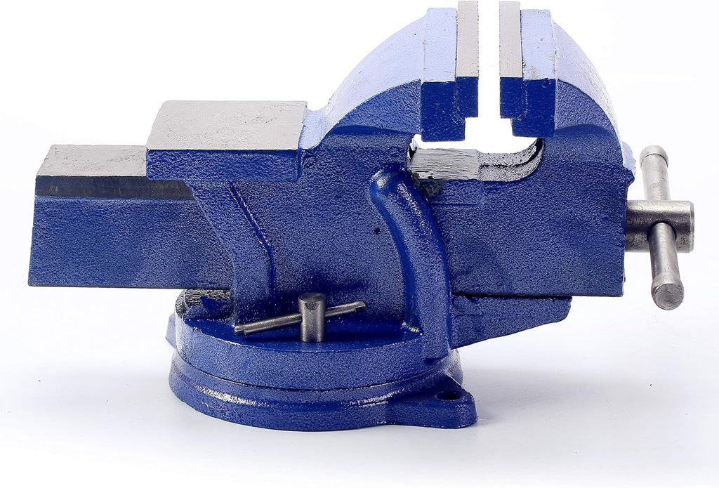 uyoyous 6-Inch Swivel Bench Vises,Heavy Duty Metal Milling Locking 360-Degree Swivel Work Bench Base 150mm Jaw Table Top Clamp Press Swivel Base
