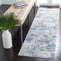 SAFAVIEH Amelia Collection Runner Rug - 2'2' x 6', Blue & Grey, Modern Abstract Distressed Design, Non-Shedding & Easy Care, Ideal for High Traffic Areas in Living Room, Bedroom (ALA786M)