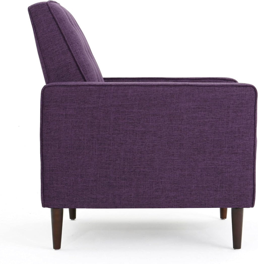 Christopher Knight Home Mervynn Mid-Century Modern Fabric Recliner,polyester, Muted Purple / Dark Espresso