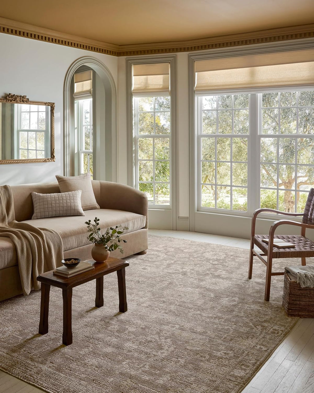 Loloi Magnolia Home by Joanna Gaines Pace Collection PAC-03 Taupe/Wheat 2'-6' x 12'-0' Runner Rug