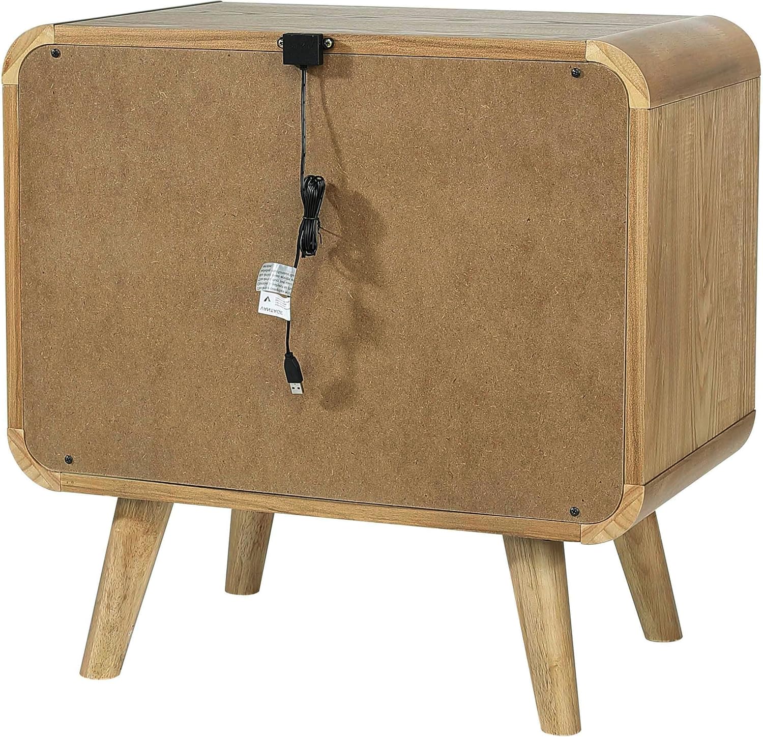 Coaster Home Furnishings Robyn 2-Drawer Nightstand Bedside Table Light Ash