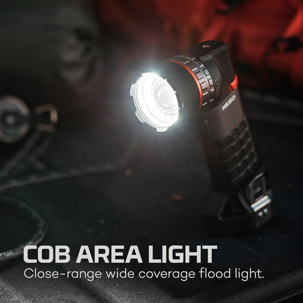 NEBO Luxtreme Rechargeable Spotlight with Durable Anodized Aircraft-Grade Aluminum, USB Charging Cable and Batteries Included, Available in 1 Mile and 1/4 Mile Beam