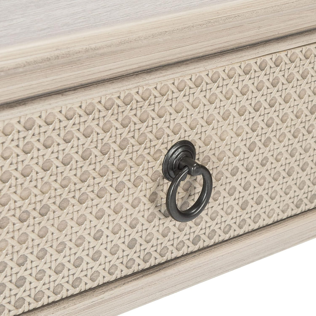 Safavieh Home Collection Haines Greige 2-Drawer Bottom Shelf Console Table