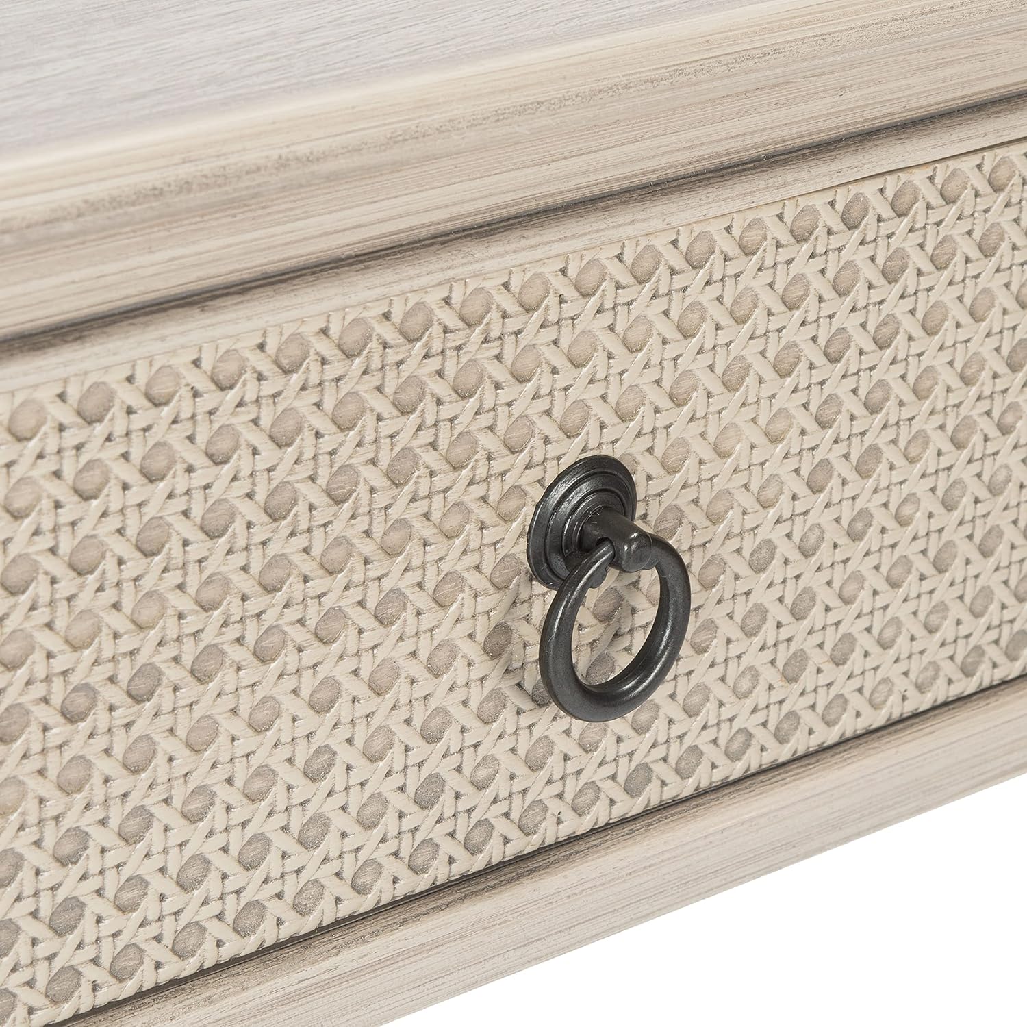 Safavieh Home Collection Haines Greige 2-Drawer Bottom Shelf Console Table