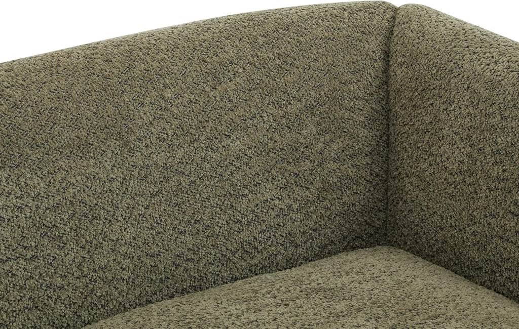 Christopher Knight Home Alma 63' Boucle Loveseat with Wood Legs, 2 Seater Sofa Couches for Living Room, Upholstered Couch Chair, Soft Seating Lounge Sofa Chair, Cozy Loveseat with Armrest, Olive Green
