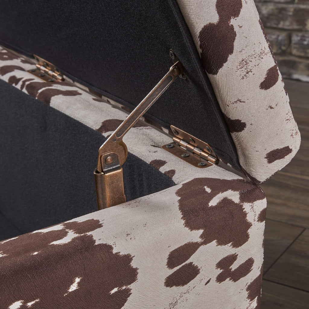 Christopher Knight Home Breanna Storage Ottoman Bench, Milk Cow Print