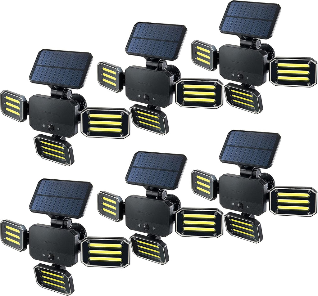 Bionic Floodlight Solar Light Outdoor Waterproof Patio Light Motion Sensor Outdoor Lights w/ Remote Control 3 Heads Wall Lights - Wireless, 50% Brighter-108 COB LED For Lawn, Garden, As Seen On TV