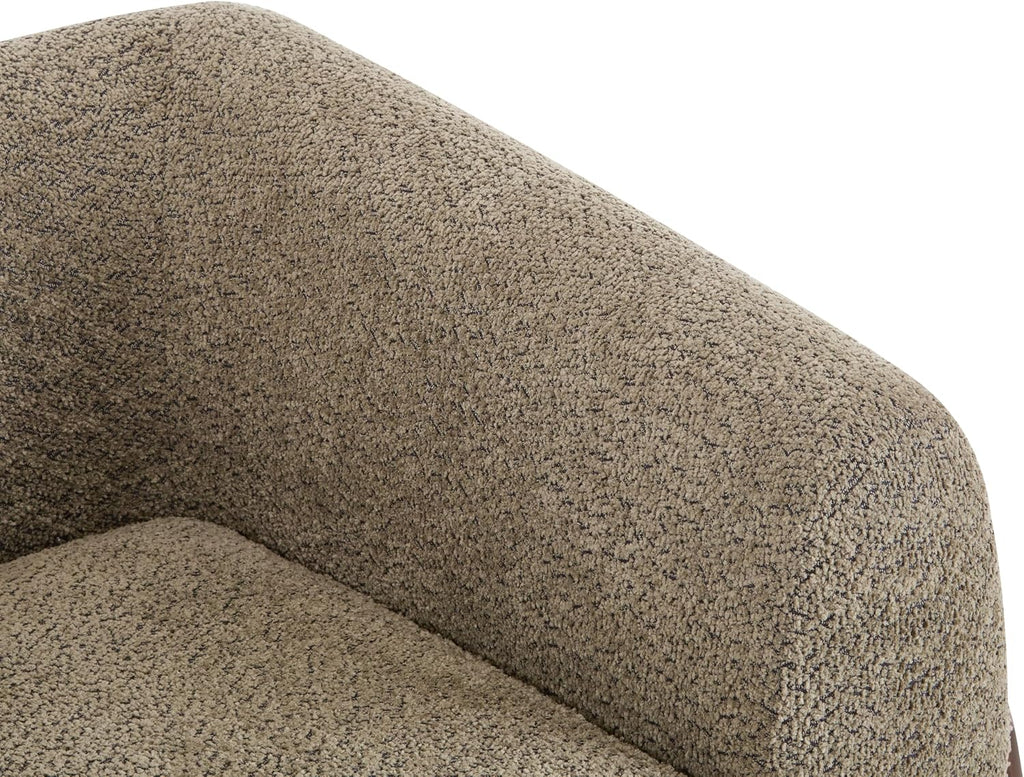 Christopher Knight Home Holly Modern Boucle Fabric Upholstered Club Chair for Living Room, Home Office, Apartment, Relaxing Chair with Removable Cushion and Birch Wood Legs, Light Brown
