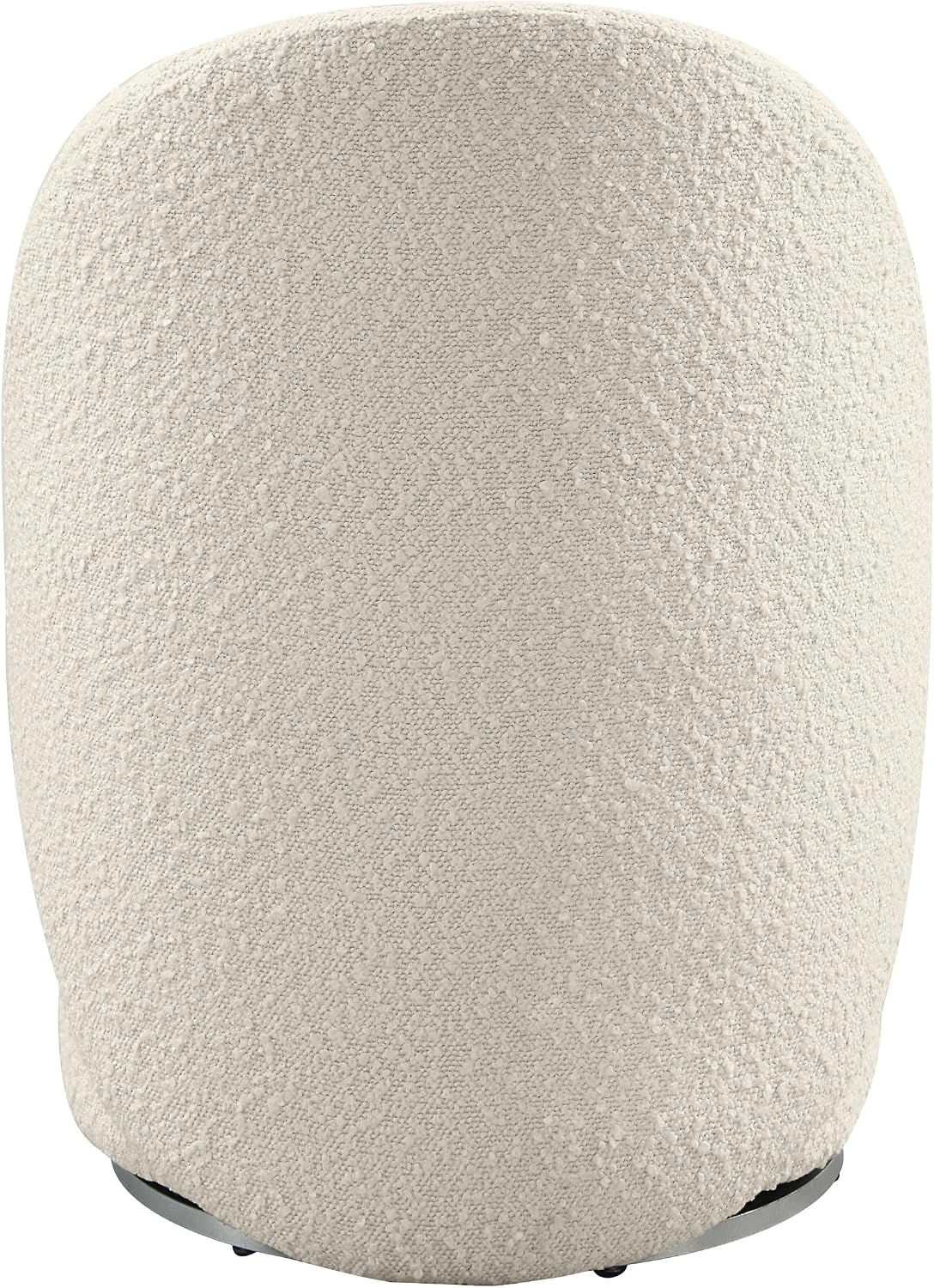 OSP Home Furnishings Lystra Swivel Barrel Vanity Chair with Textured Boucle Fabric, Cream