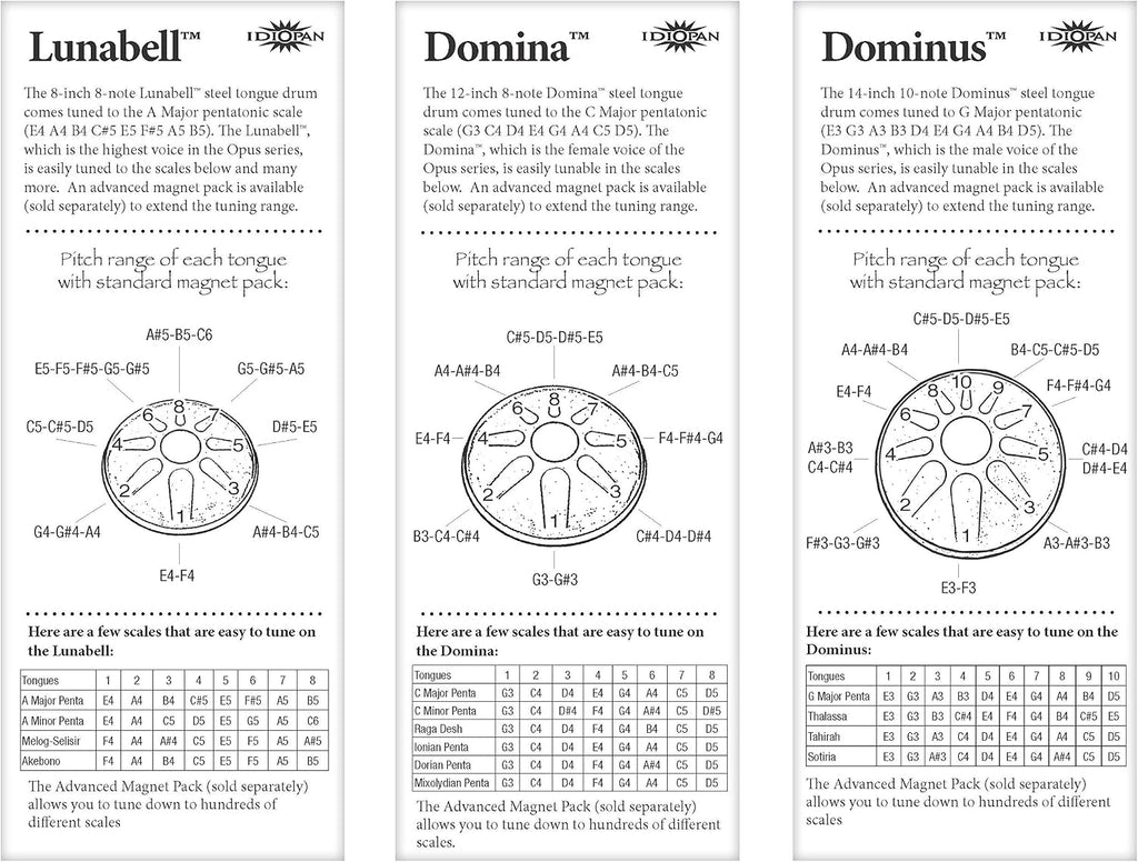 Dominus Steel Tongue Drum 14 inch Ruby Red & Mallets