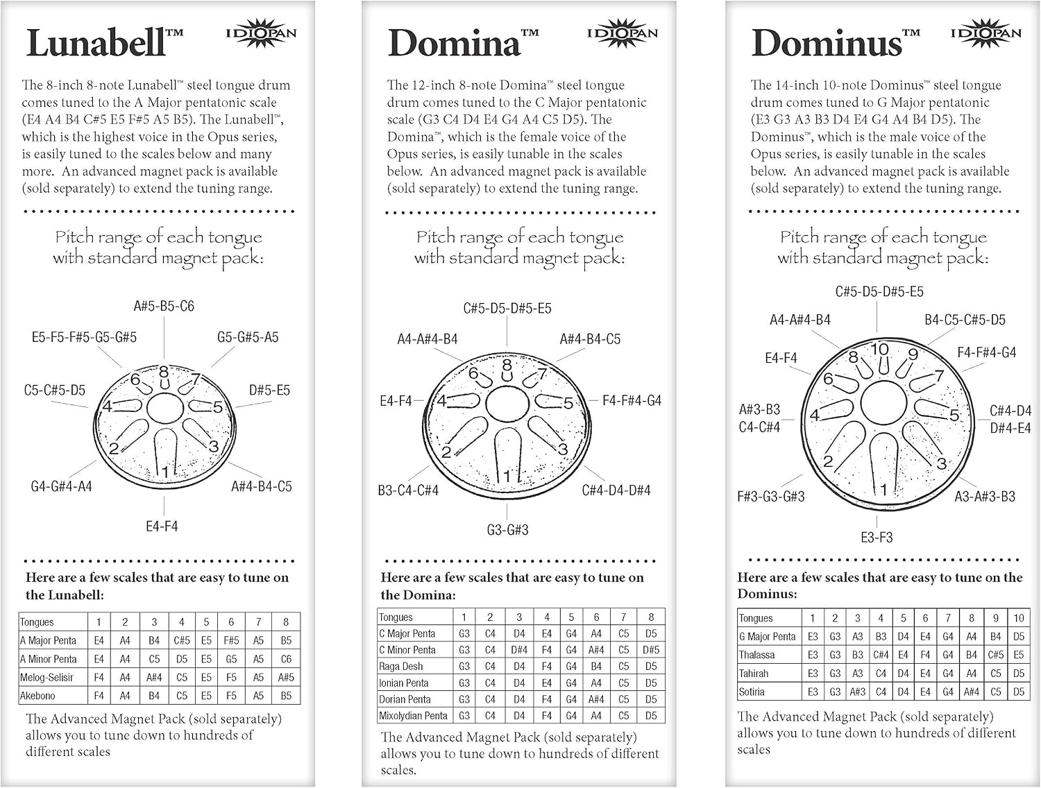 Dominus Steel Tongue Drum 14 inch Ruby Red & Mallets