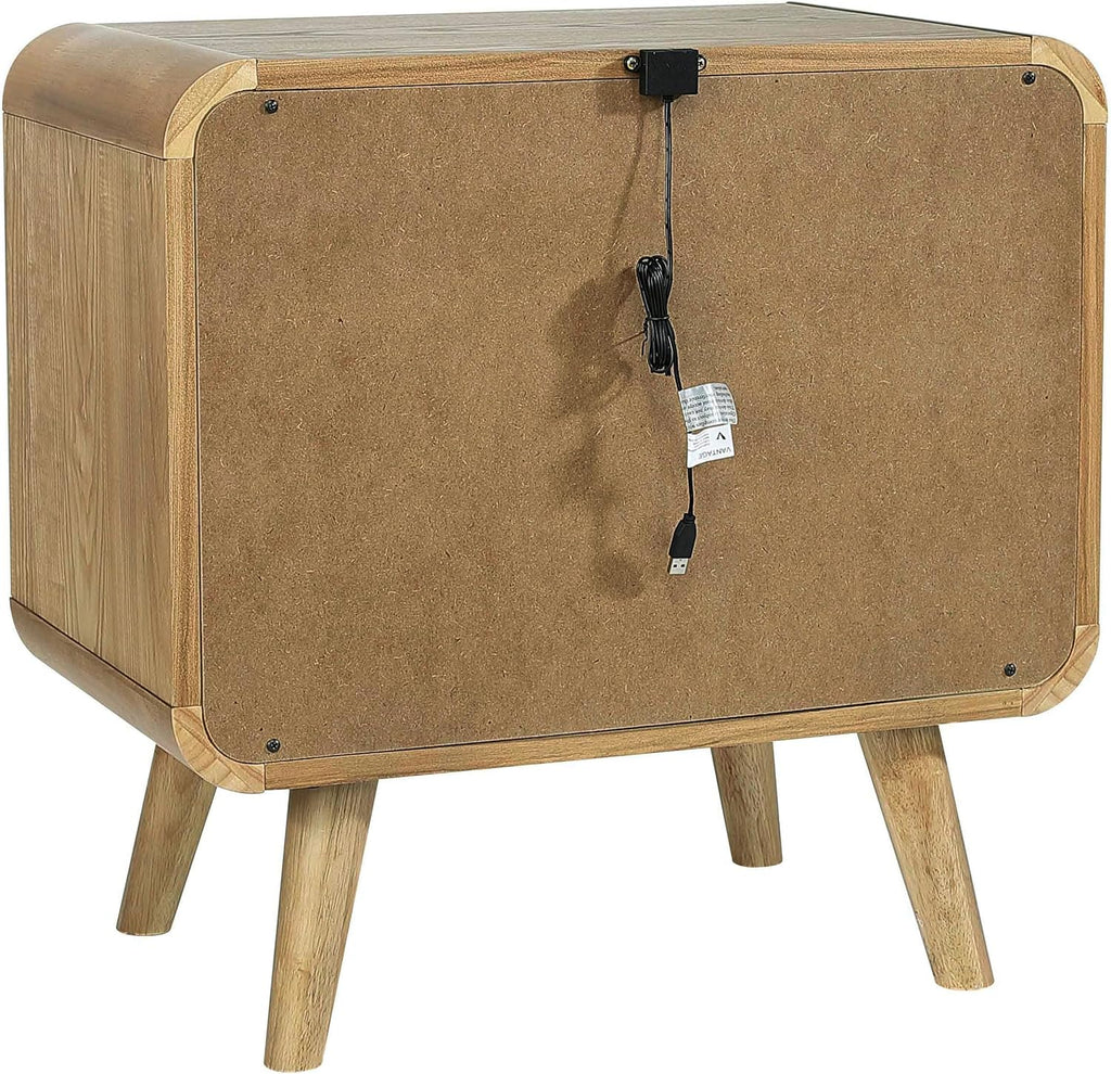 Coaster Home Furnishings Robyn 2-Drawer Nightstand Bedside Table Light Ash