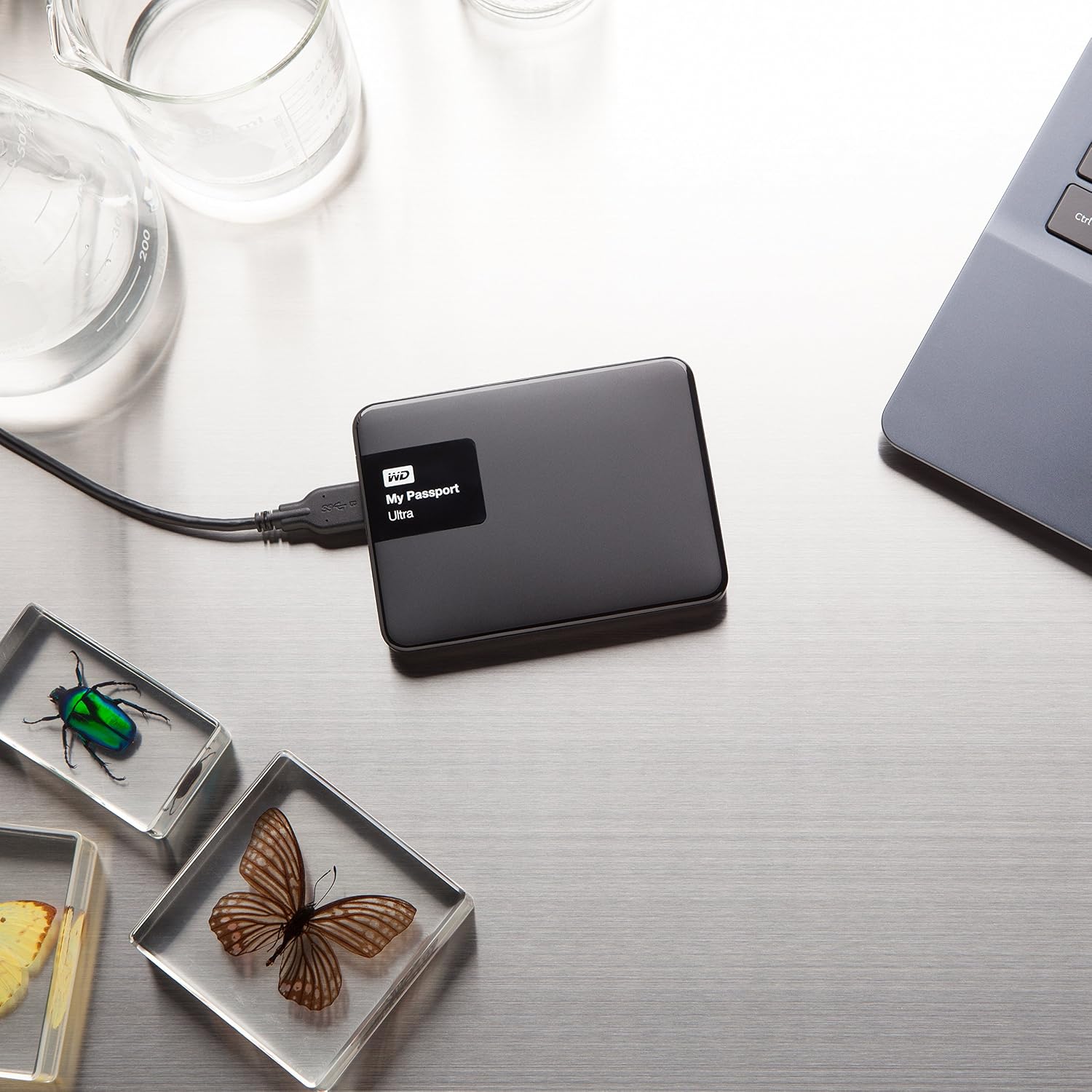 WD 2TB Black My Passport Ultra Portable External Hard Drive - USB 3.0 - WDBBKD0020BBK-NESN