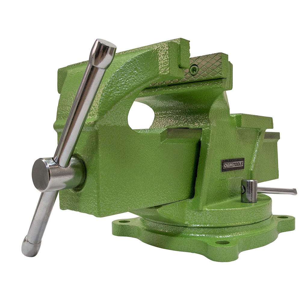 OEMTOOLS 24218 6-Inch Bench Vise with Swivel Base, Table Vise, 6-Inch Workbench Vise, Bench Vise 6-Inch Heavy Duty Swivel Base, Woodworking Bench Vise