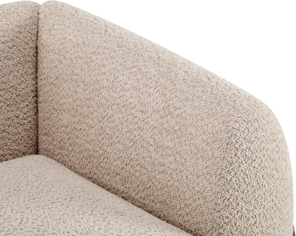 Christopher Knight Home Alma 63' Boucle Loveseat with Wood Legs, 2 Seater Sofa Couches for Living Room, Upholstered Couch Chair, Soft Seating Lounge Sofa Chair, Cozy Loveseat with Armrest, Almond