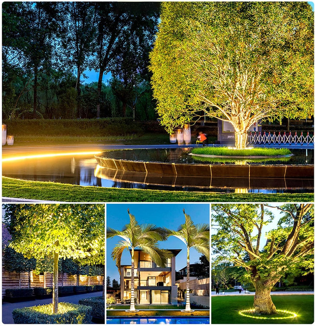 Outdoor Solar Palm Tree Lights，IP 65 Waterproof Led Floodlights，Garden Trees ﻿(60W)