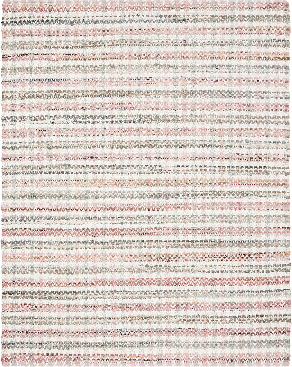 SAFAVIEH Area Rug 8x10 - Montauk Collection - Large - Pink & Multi, Handmade Cotton, Ideal for Living Room, Bedroom, Office, Dining Space (MTK950D)