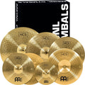 Meinl Cymbals Super Set Box Pack with 14' Hihats, 20' Ride, 16' Crash, 18' Crash, 16' China, and a 10' Splash – HCS Traditional Finish Brass – Made In Germany, 2-YEAR WARRANTY (HCS-SCS)
