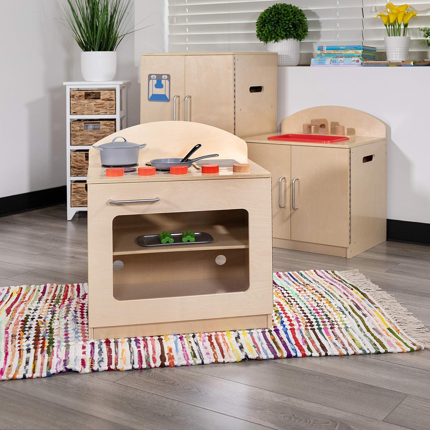 Flash Furniture Hercules Children's Wooden Kitchen Stove for Commercial or Home Use - Safe, Kid Friendly Design
