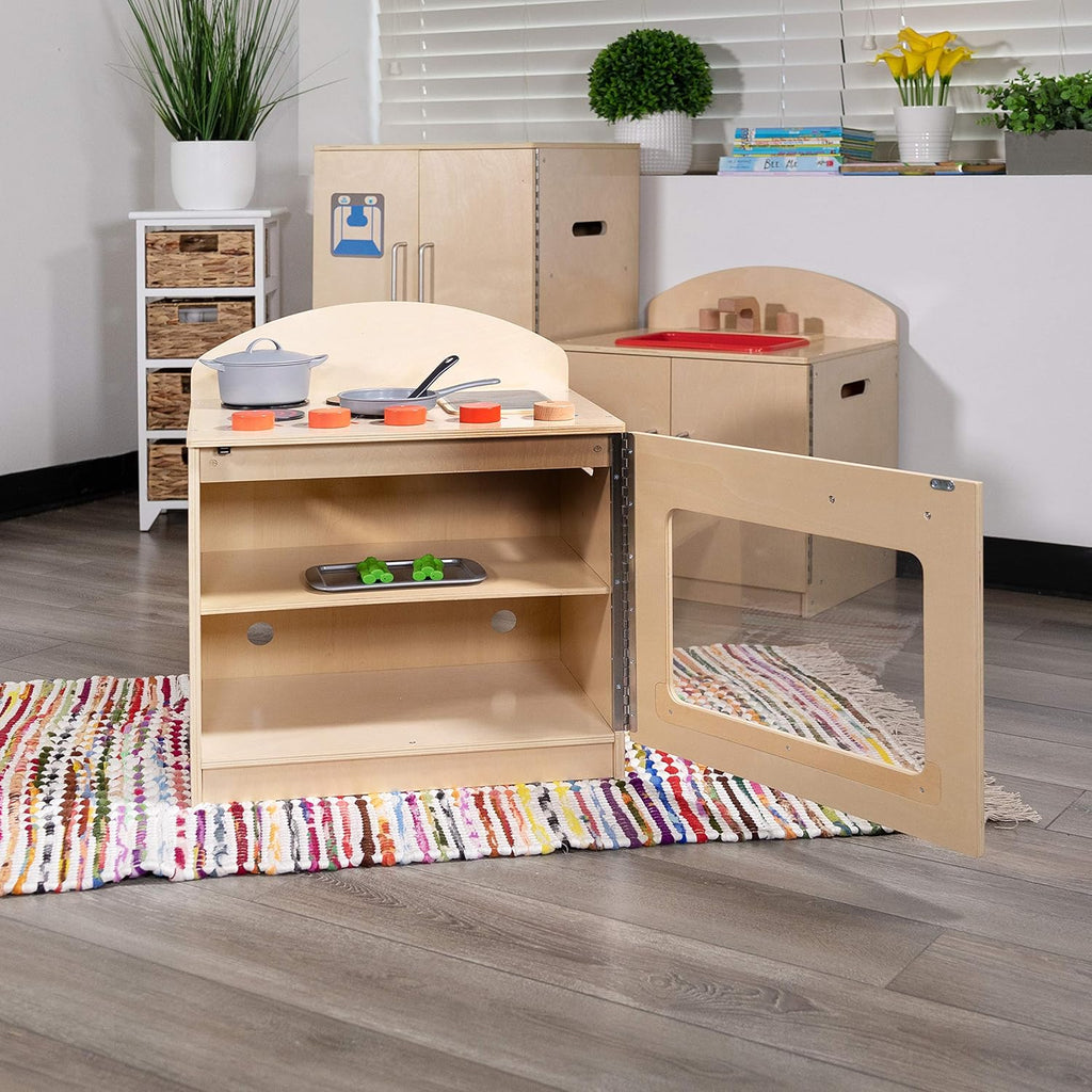 Flash Furniture Hercules Children's Wooden Kitchen Stove for Commercial or Home Use - Safe, Kid Friendly Design