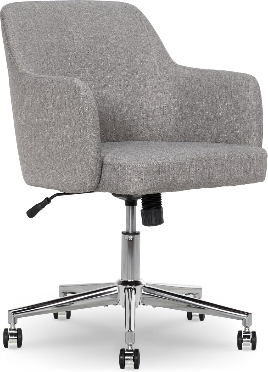 Amazon Basics Modern Home Office Desk Chair with Adjustable Height, 360 Degree Swivel, Smooth-Rolling Wheels, High-Density Foam Cushioning, Light Gray