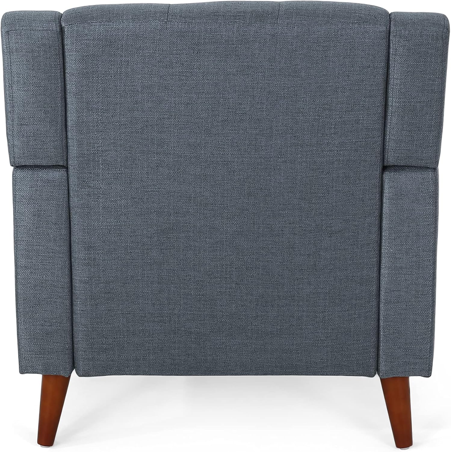 Christopher Knight Home Evelyn Mid Century Modern Fabric Arm Chair, Dark Gray, Walnut