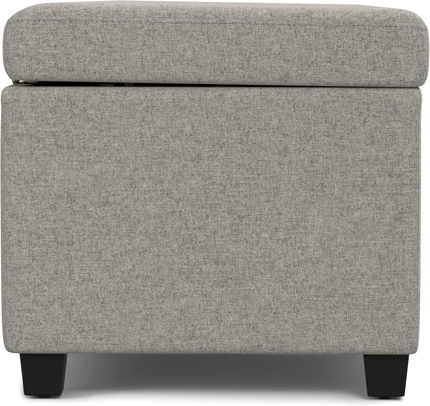 SIMPLIHOME Avalon Extra Large Storage Ottoman Bench - 54 inch Wide Upholstered Linen Look Fabric Rectangular Lift-Top Ottoman in Cloud Grey, Contemporary Bench for Living Room with Hidden Storage