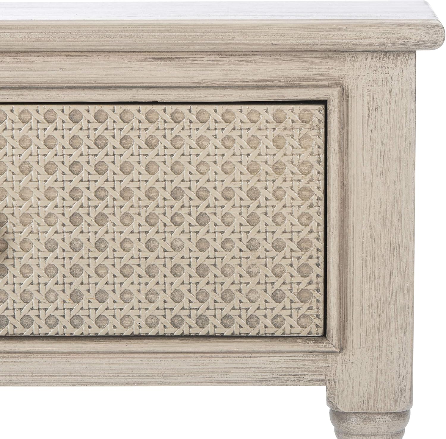 Safavieh Home Collection Haines Greige 2-Drawer Bottom Shelf Console Table