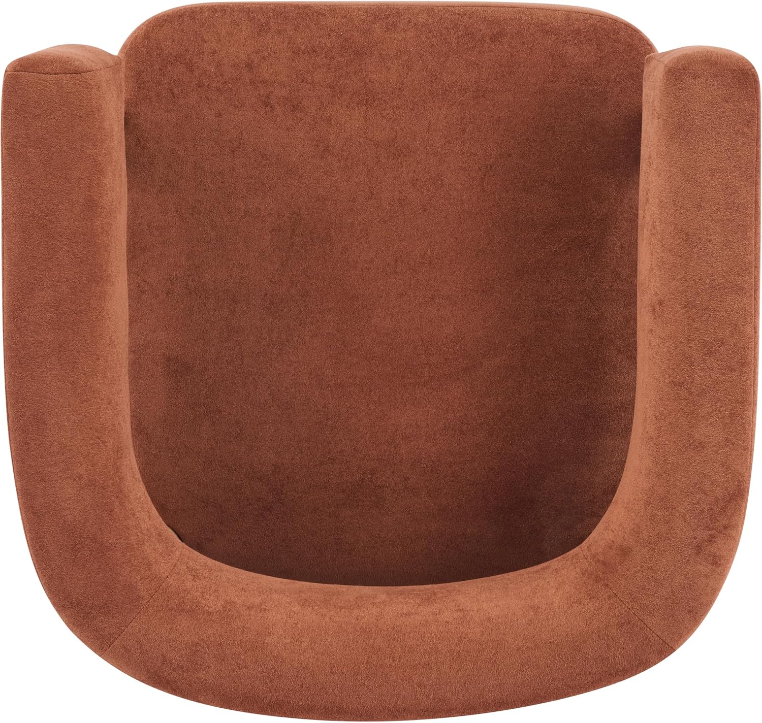 Christopher Knight Home Carly Low Profile Accent Chair, Boucle Upholstered Barrel Chair, Comfy Reading Chair for Bedroom, Wooden Single Lounge Sofa, Burnt Orange
