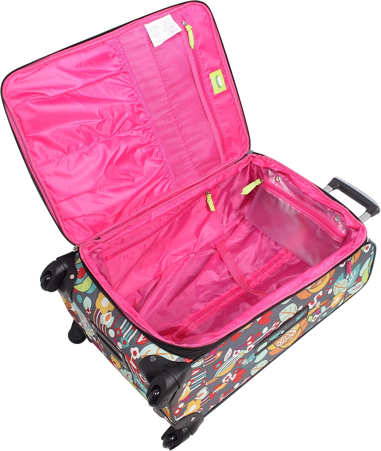 Lily Bloom Carry On Expandable Design Pattern Luggage With Spinner Wheels (20in, Bliss)